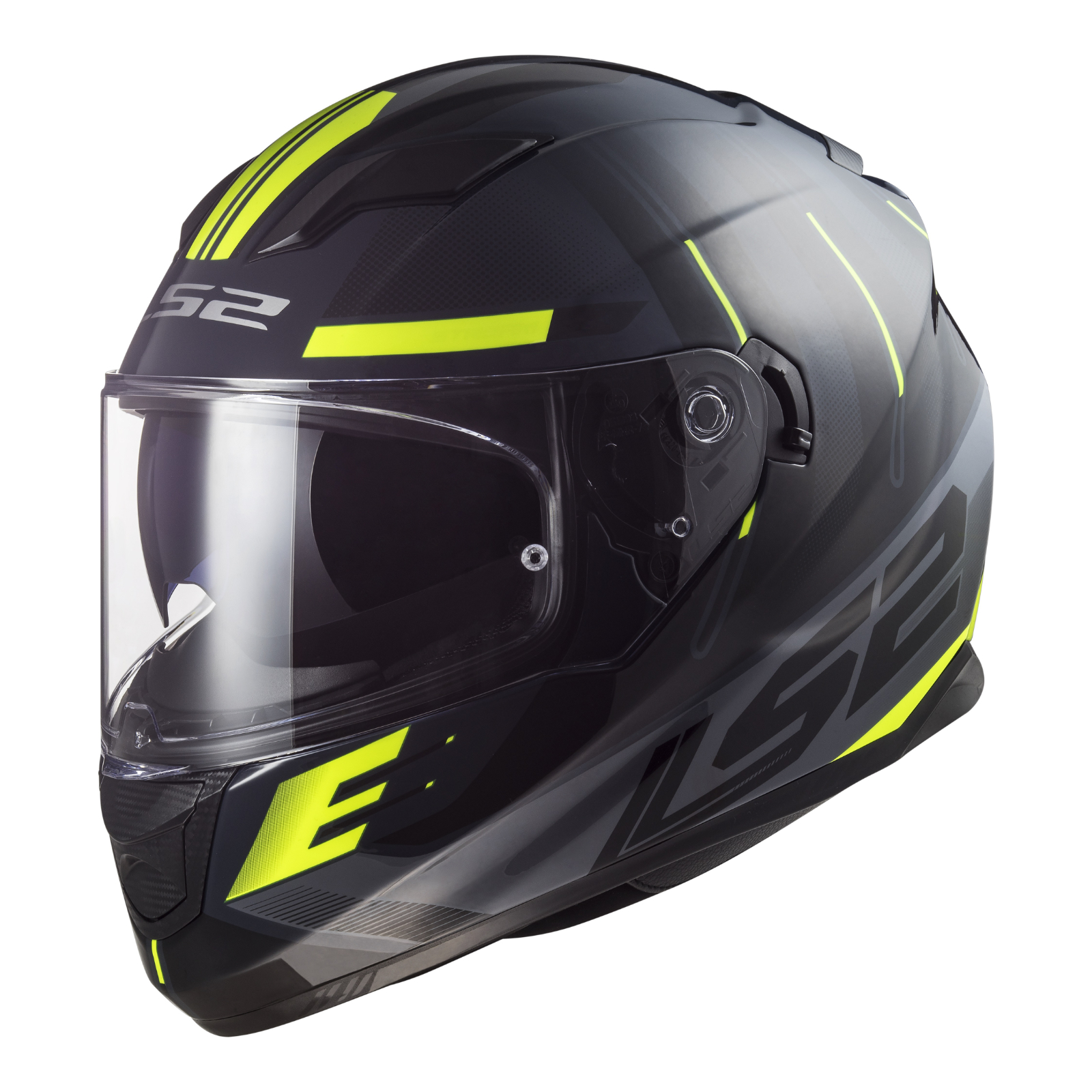 LS2 FF320 Stream Evo Shadow Road Helmet Silver / Hi Vis Yellow - Image 1