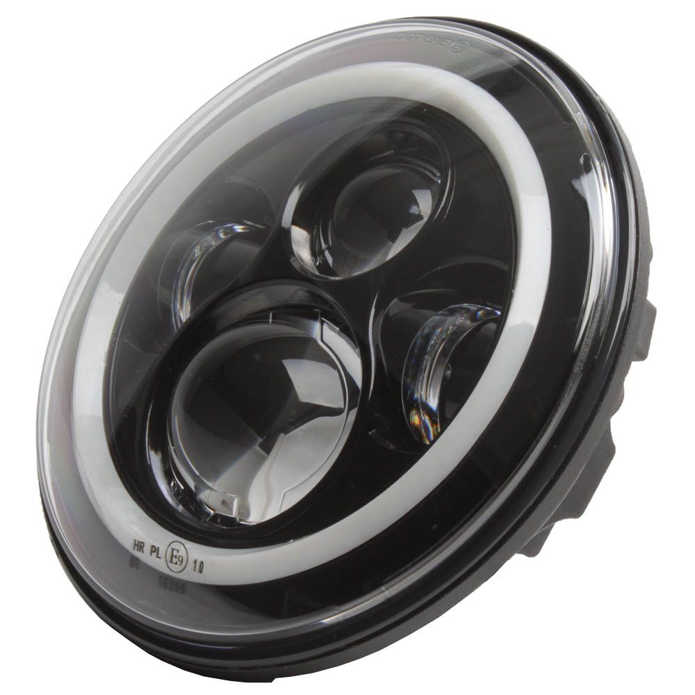 WHITES LED HEADLIGHT INSERT 7" with H4 Plug , e-mark