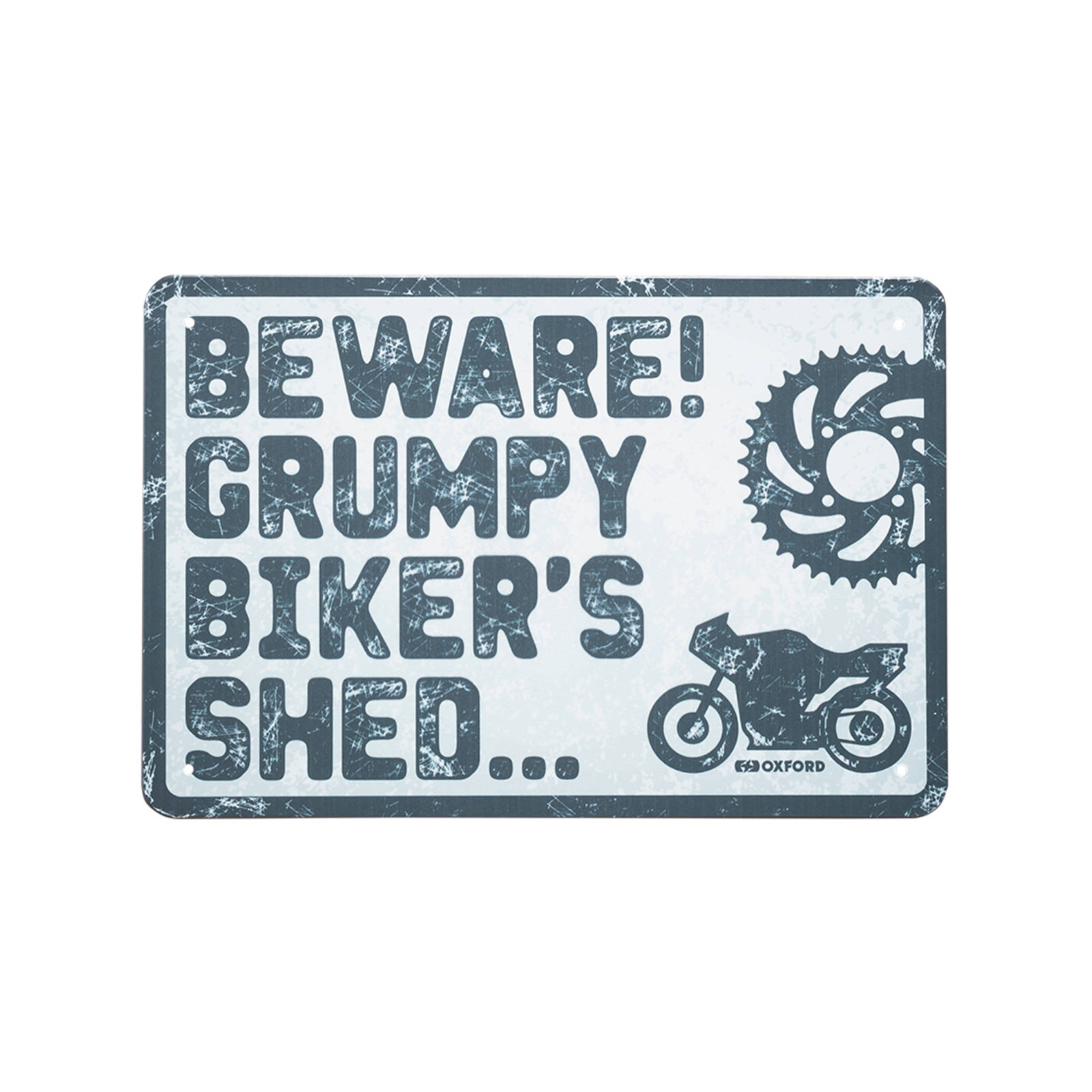 Oxford Garage Metal Sign: Beware - Image 1
