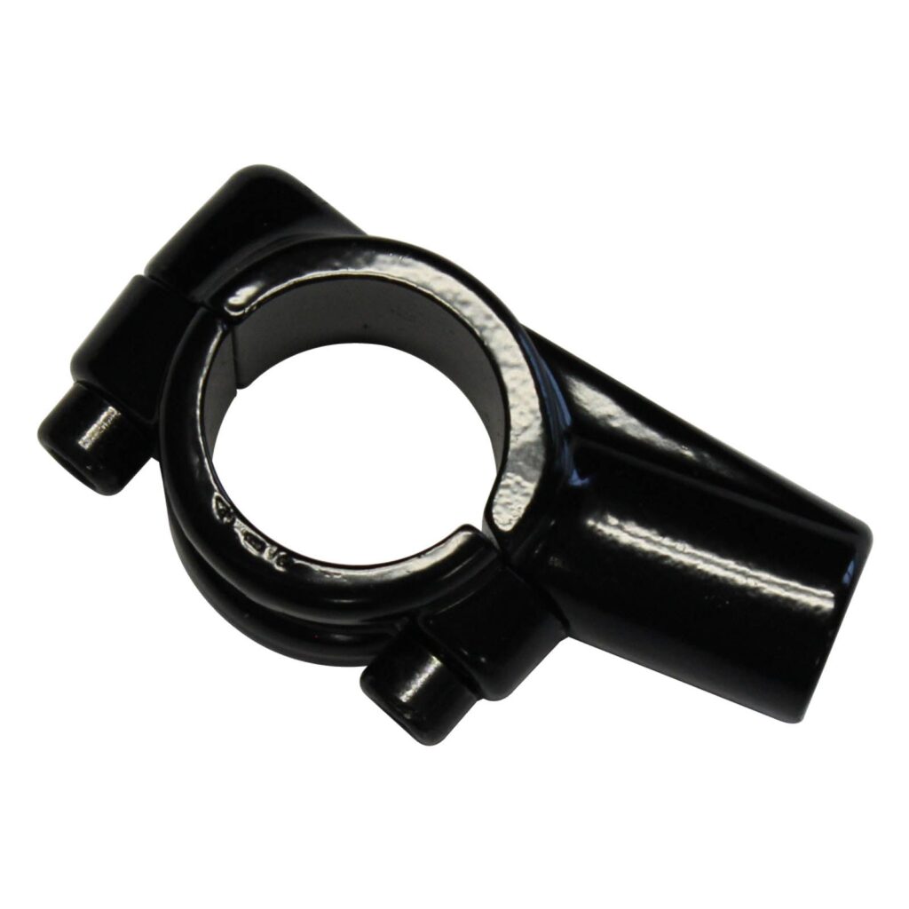 WHITES L/BRKT 2PCE MIRROR MOUNT ONLY BLK for 10mm mirrors