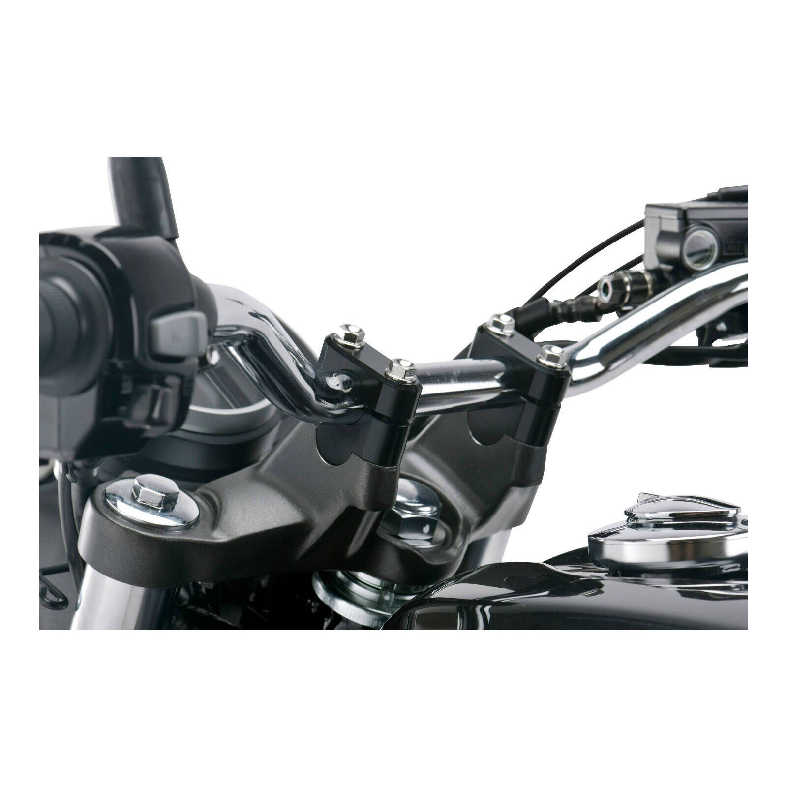 Zeta Bar Rise Kit - Height 19mm, 22.2mm Bar - Black - Image 9
