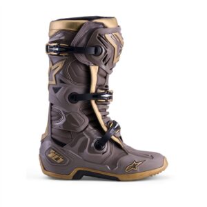 Alpinestars Tech-10 Limited Edition Air Gold MX Boots Earth Brown/Gold - Image 2