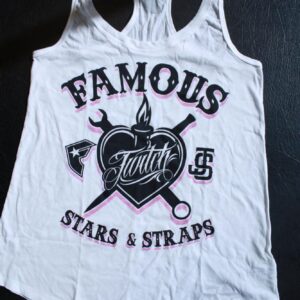 Tank Famous Ladies Burning Heart White/Black - Image 2