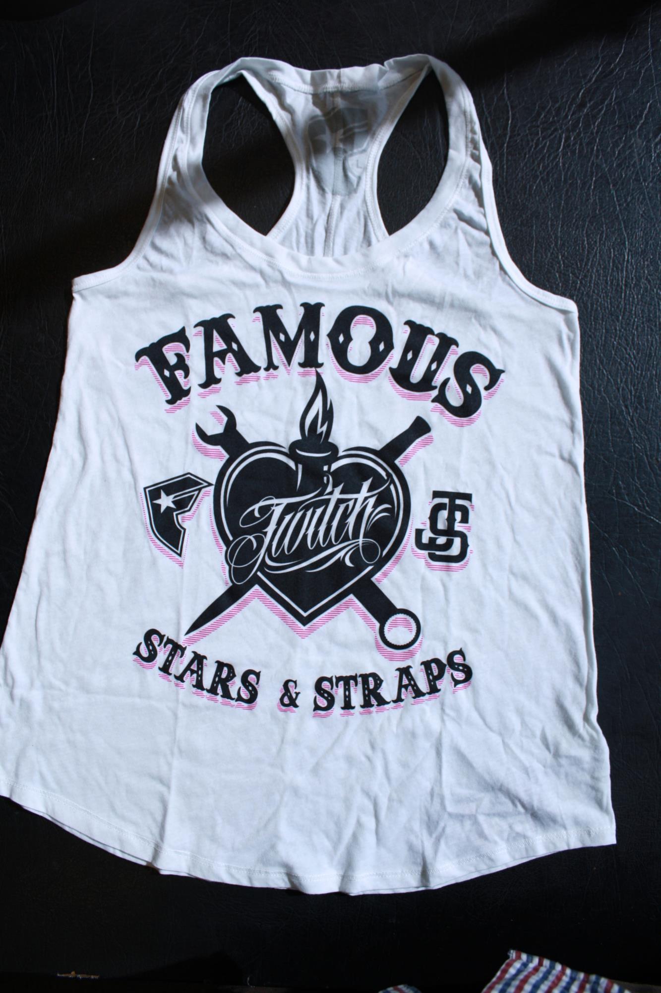 Tank Famous Ladies Burning Heart White/Black - Image 2