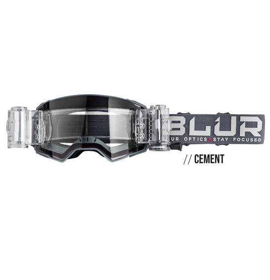 Blur B-60 Roll Off Motocross Goggles Cement Matte Grey