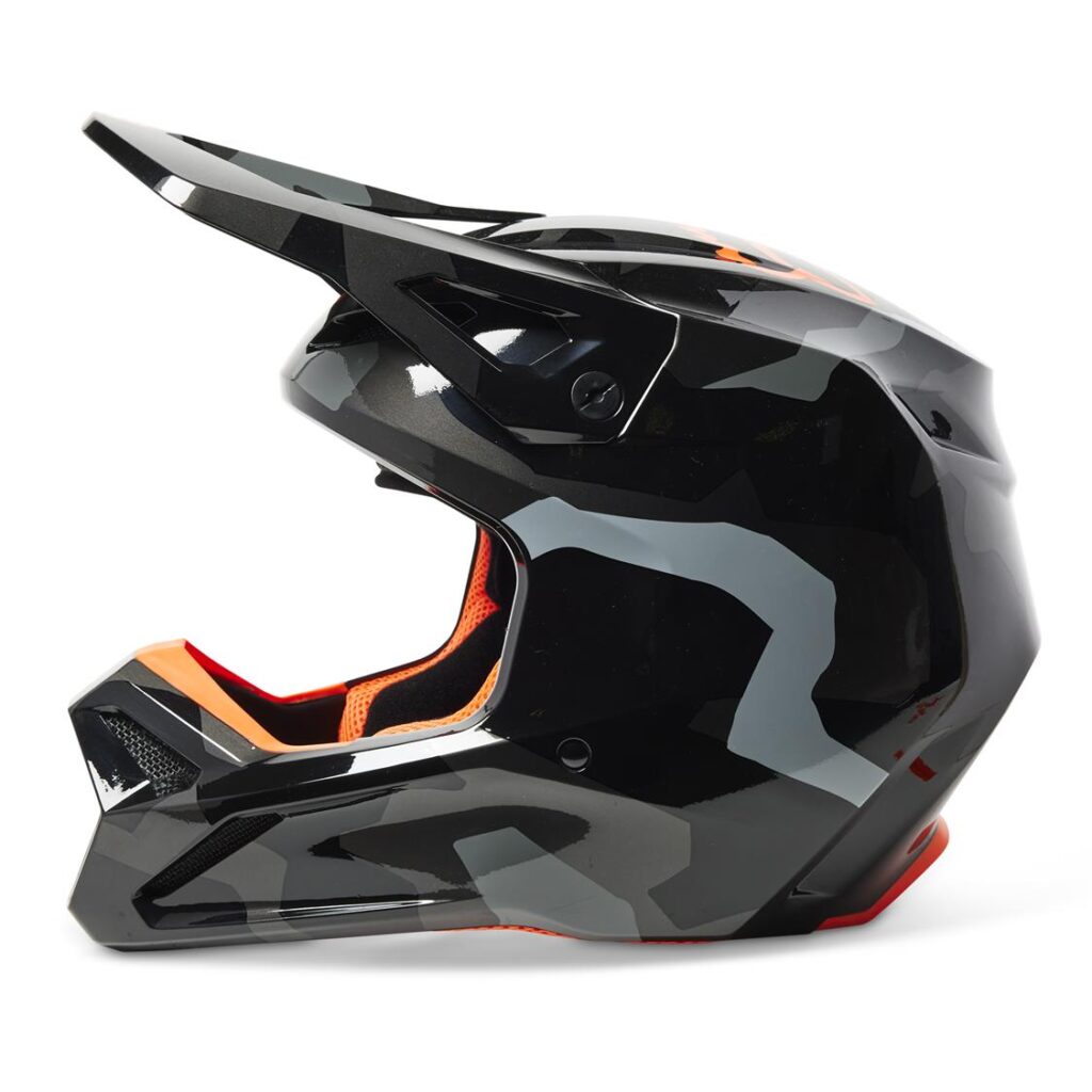 Fox V1 BNKR MIPS ECE Motocross Helmet Youth Grey Camo