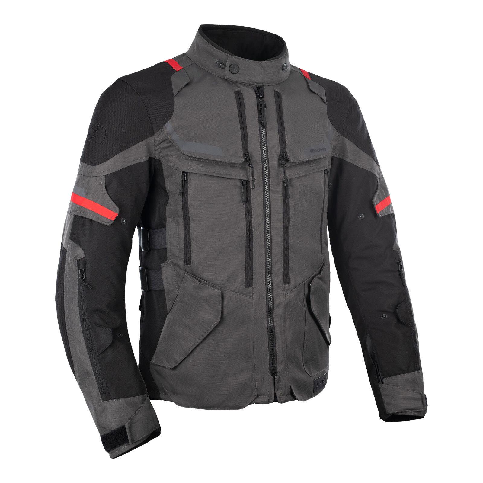 Oxford Rockland MS Road Jacket Charcoal Black / Red - Image 3