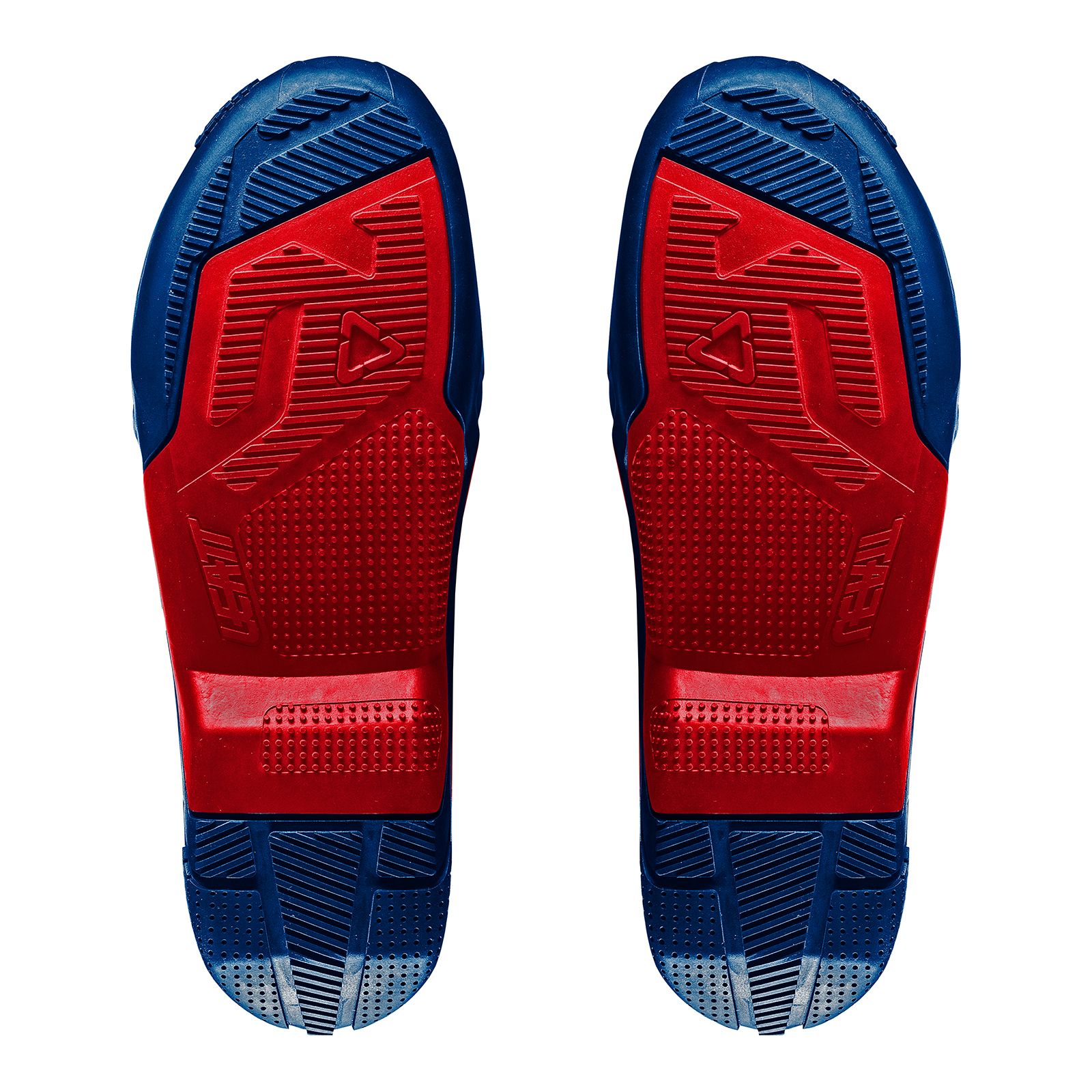 LEATT BOOT OUTER SOLE 4.5/5.5 US10/11 PAIR BLU/RED - Image 1