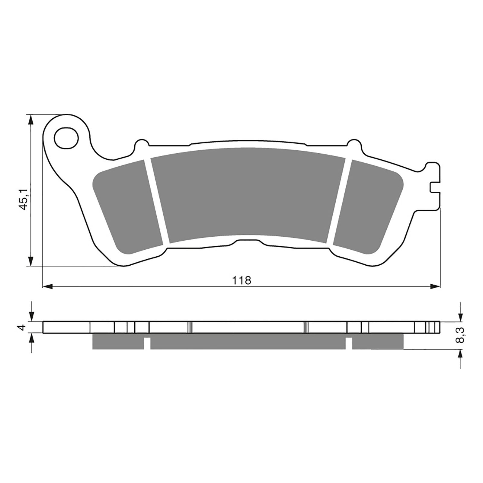 BRAKE PADS GOLDFREN SINTERED SPORTS GF257 - S3 ( PH340 ) - Image 1