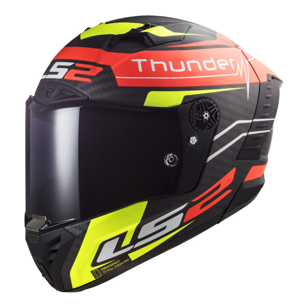 LS2 FF805 Thunder Attack Road Helmet Matte Red / Hi Vis Yellow