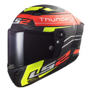 LS2 FF805 Thunder Attack Road Helmet Matte Red / Hi Vis Yellow - Image 1