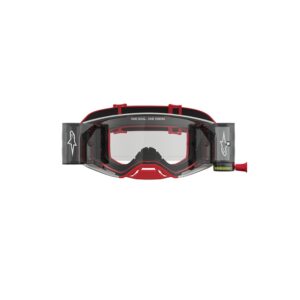 Alpinestars Supertech Firma 2.0 Motocross Goggles Roll Offs Red/Silver Clear Lens - Image 3