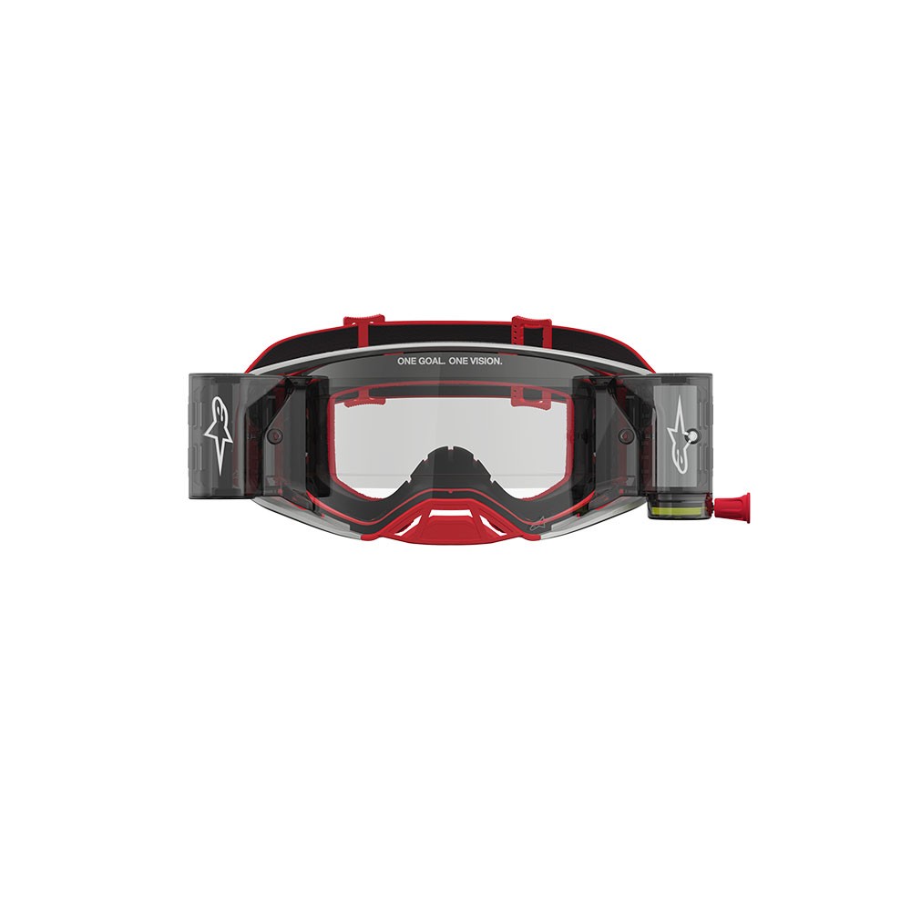 Alpinestars Supertech Firma 2.0 Motocross Goggles Roll Offs Red/Silver Clear Lens
