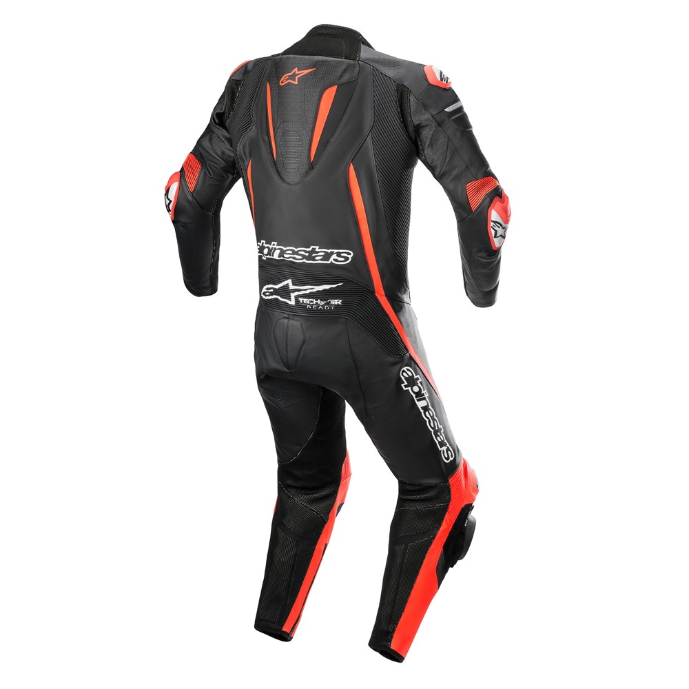 Alpinestars Fusion 1Pc Leather Suit Black/Red Fluoro