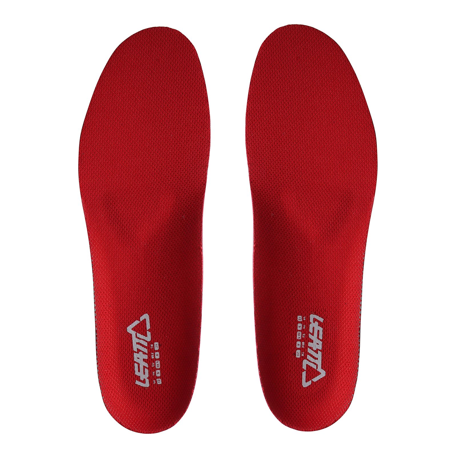 LEATT BOOT FOOTBED (INSOLE) 4.5/5.5 US9 PAIR RED - Image 1