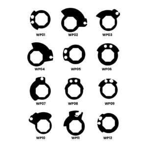 Whites Lock On Grips - Half Waffle - Grey (with 6 Cams) - Image 2