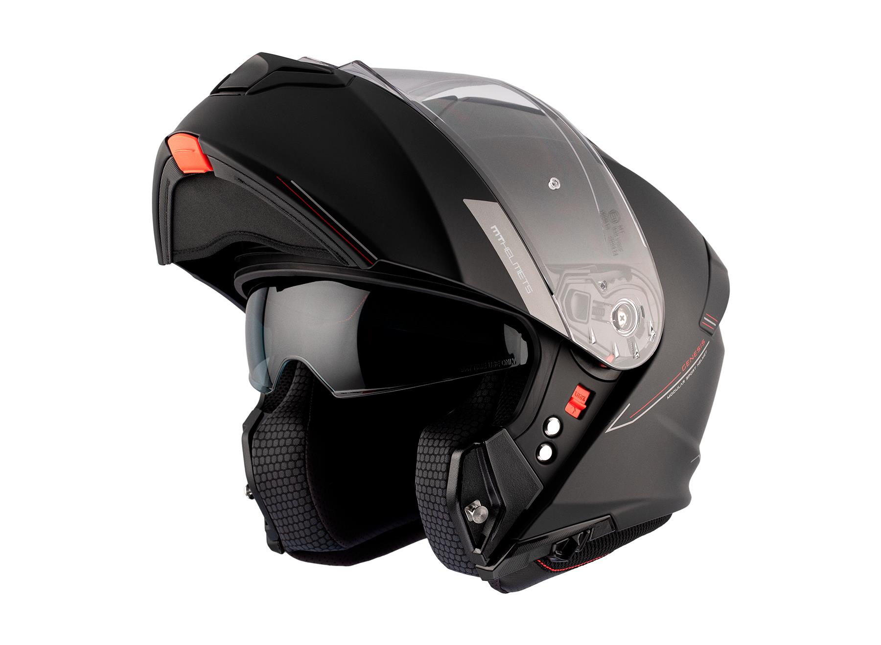 MT Genesis SV Flip Front Helmet Matte Black - Image 4