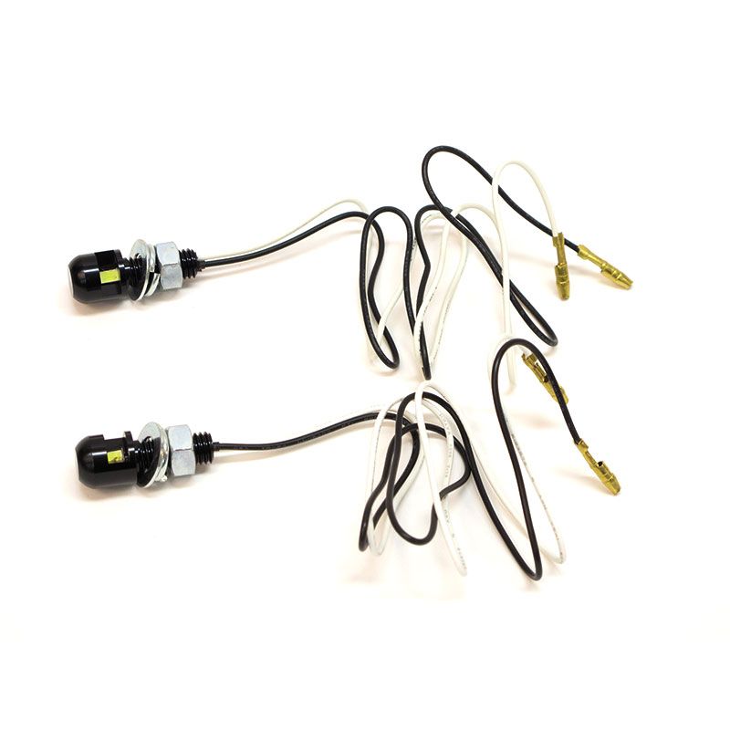 WHITES NUMBER PLATE LED BOLT LIGHT 13.5X12.8 BLK (Pair)
