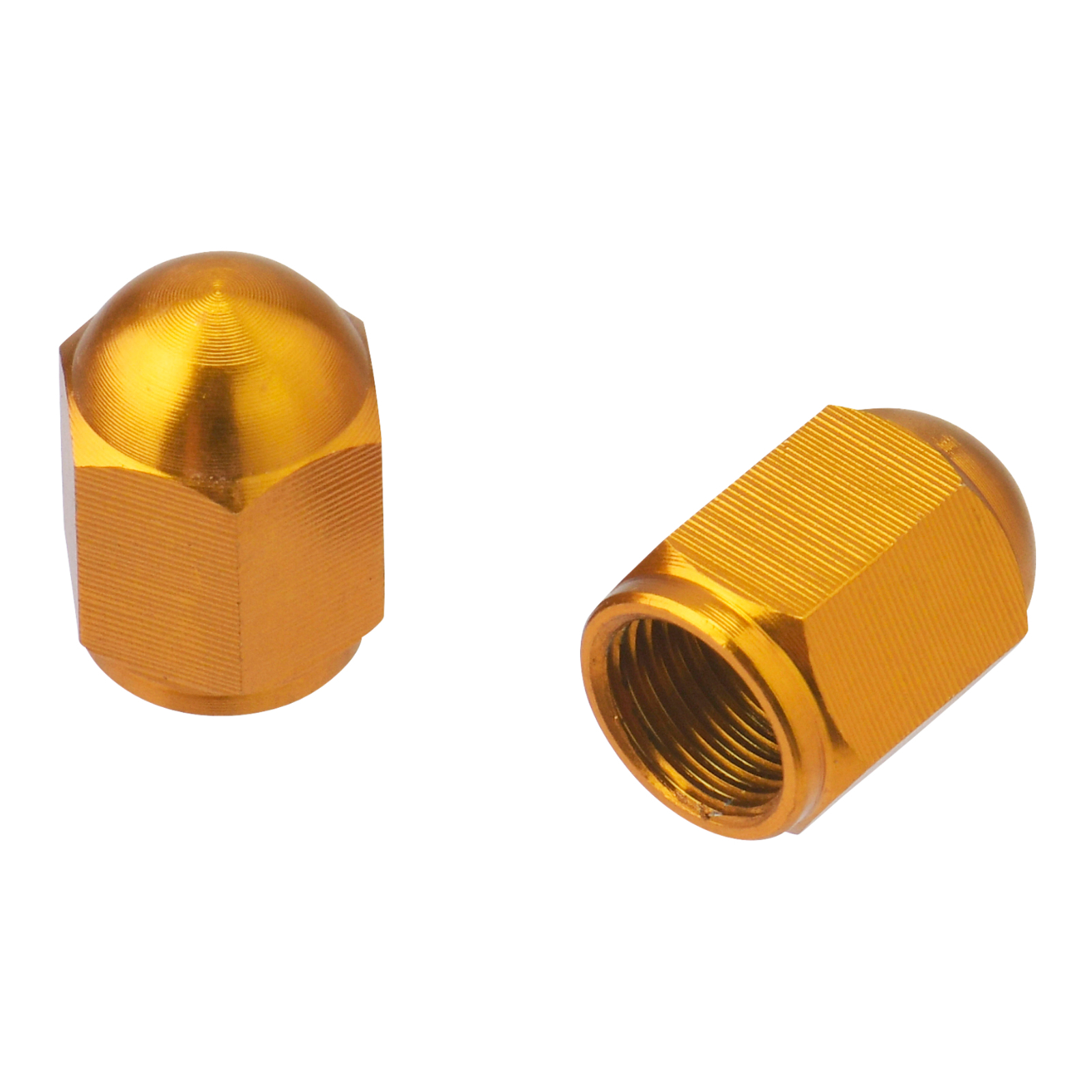 DRC ALUMINUM VALVE CAPS 2PCS GOLD - Image 1