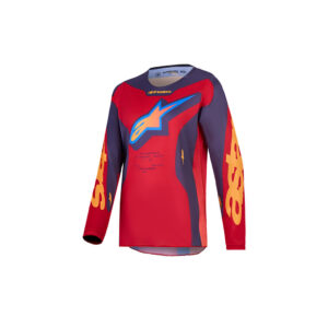 Youth Fluid Hunt Jersey Fire Red/Graystone/Hot Coral L - Image 1
