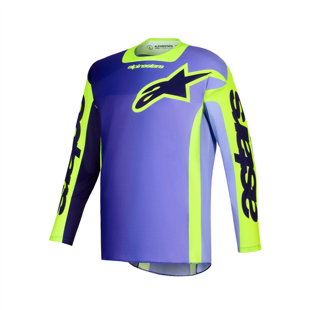 Alpinestars Racer Portl Motocross Jersey Purple/Yellow Fluoro