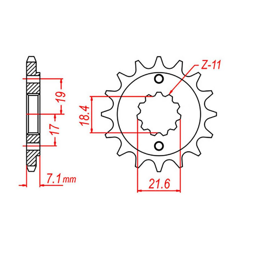 SPKT FRONT OE STEEL 1321 14T #520