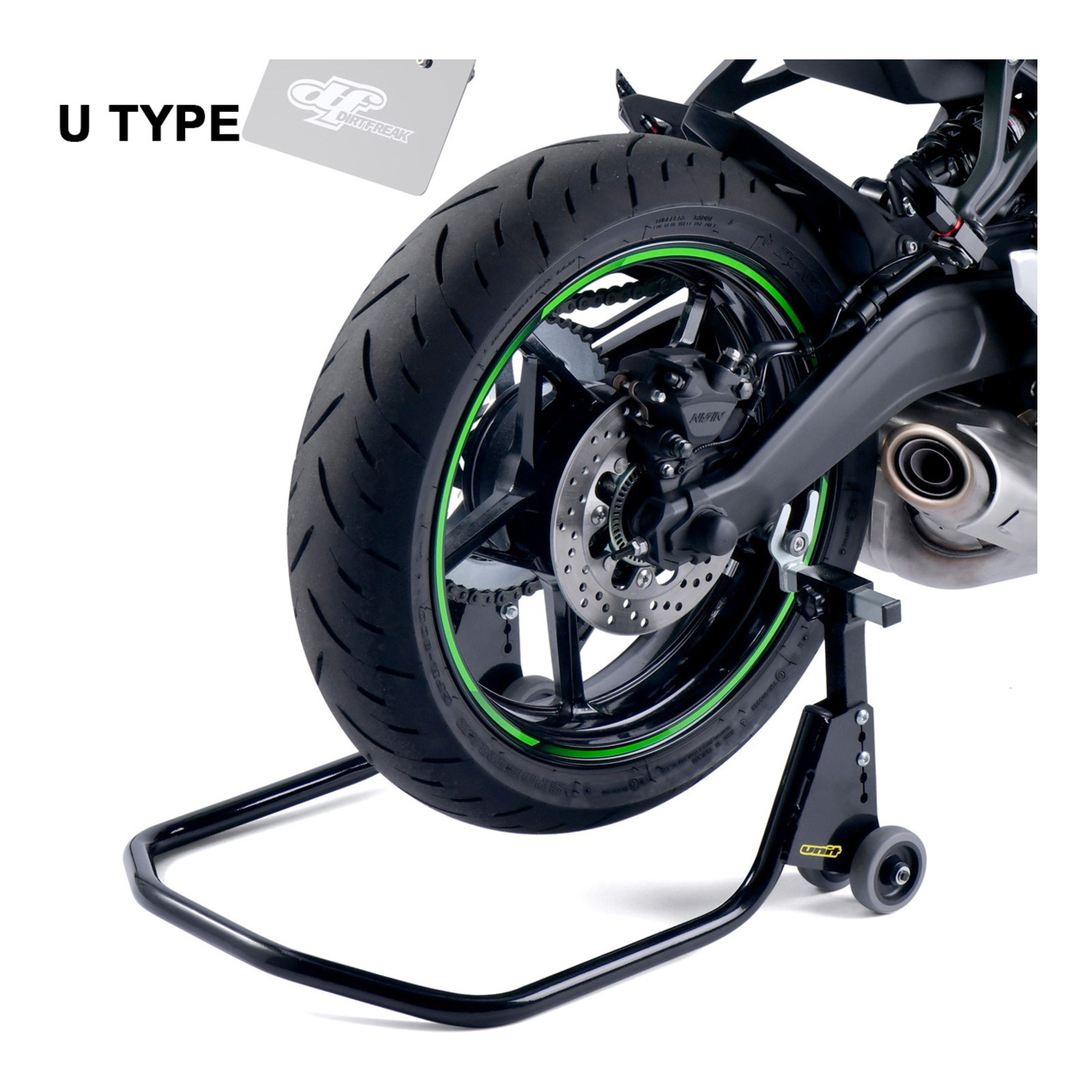UNIT Street Bike Rear Paddock Adjustable Stand - Black - Image 2