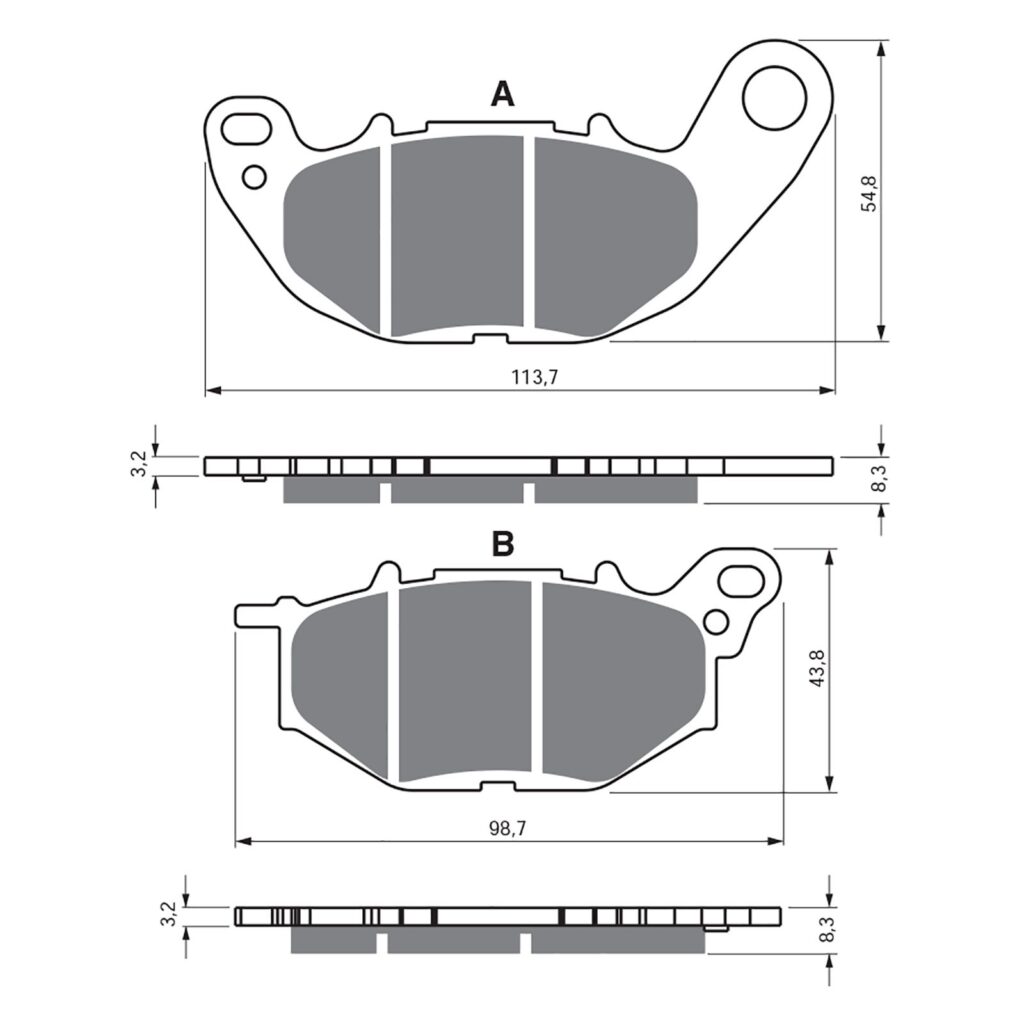 BRAKE PADS GOLDFREN SINTERED SPORTS GF369 - S3 ( P489 )