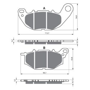 BRAKE PADS GOLDFREN SINTERED SPORTS GF369 - S3 ( P489 ) - Image 1