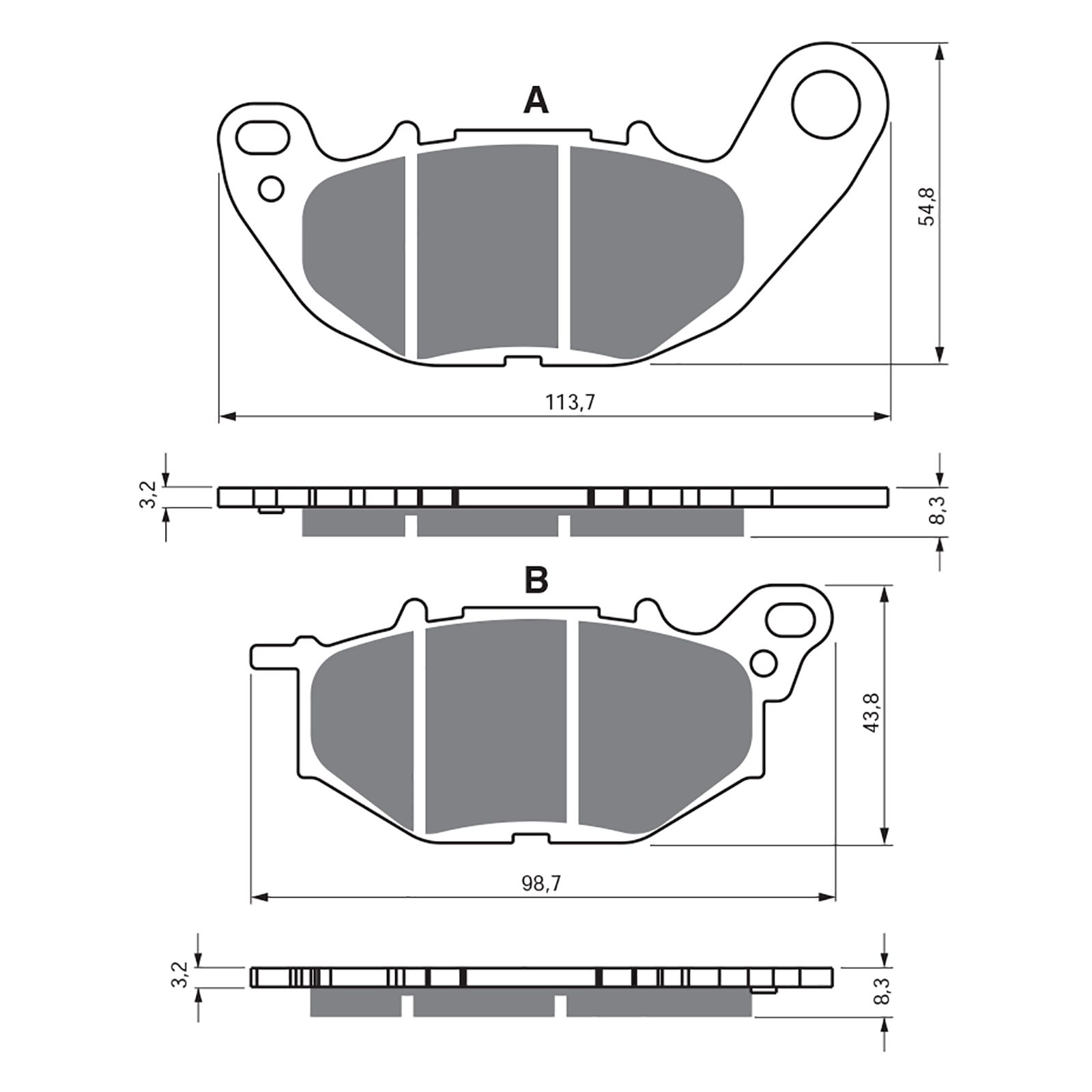 BRAKE PADS GOLDFREN SINTERED SPORTS GF369 - S3 ( P489 ) - Image 1