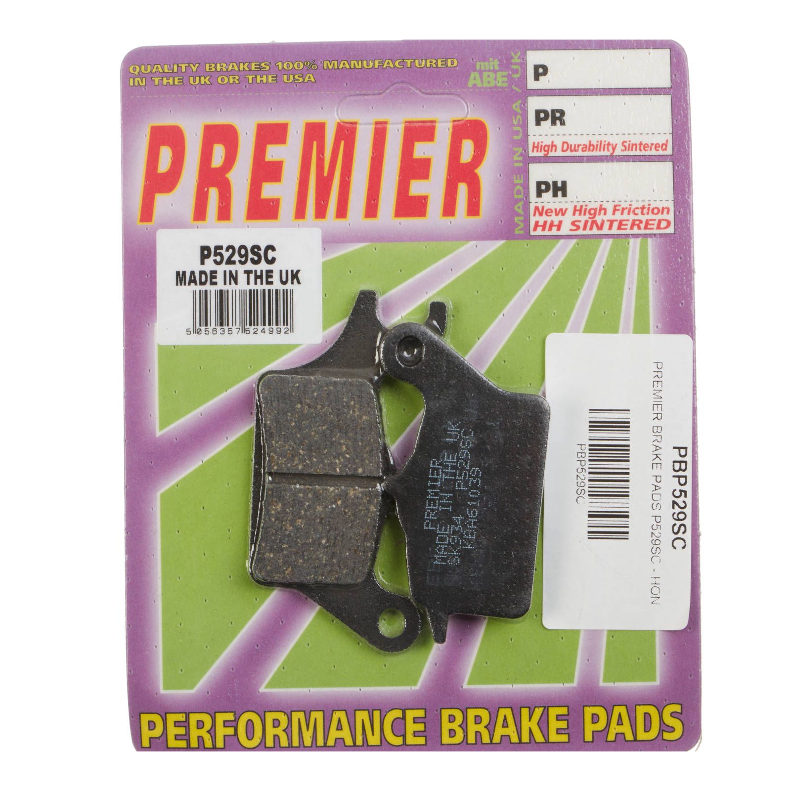 PREMIER BRAKE PADS P529SC - HON - Image 1