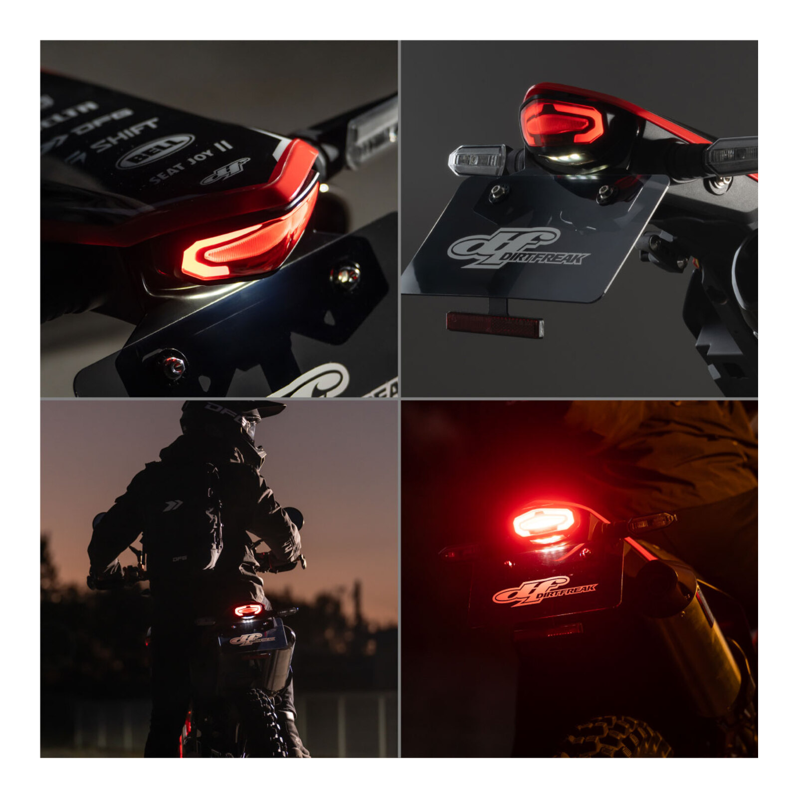 Zeta LED Line Tail Light Holder Kit - Clear Lens - Honda CRF450L ('19-), CRF450R - Image 3