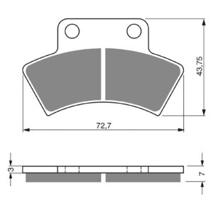 BRAKE PADS GOLDFREN OFFROAD RACING GF216 - K5 ( PR201 ) - Image 1
