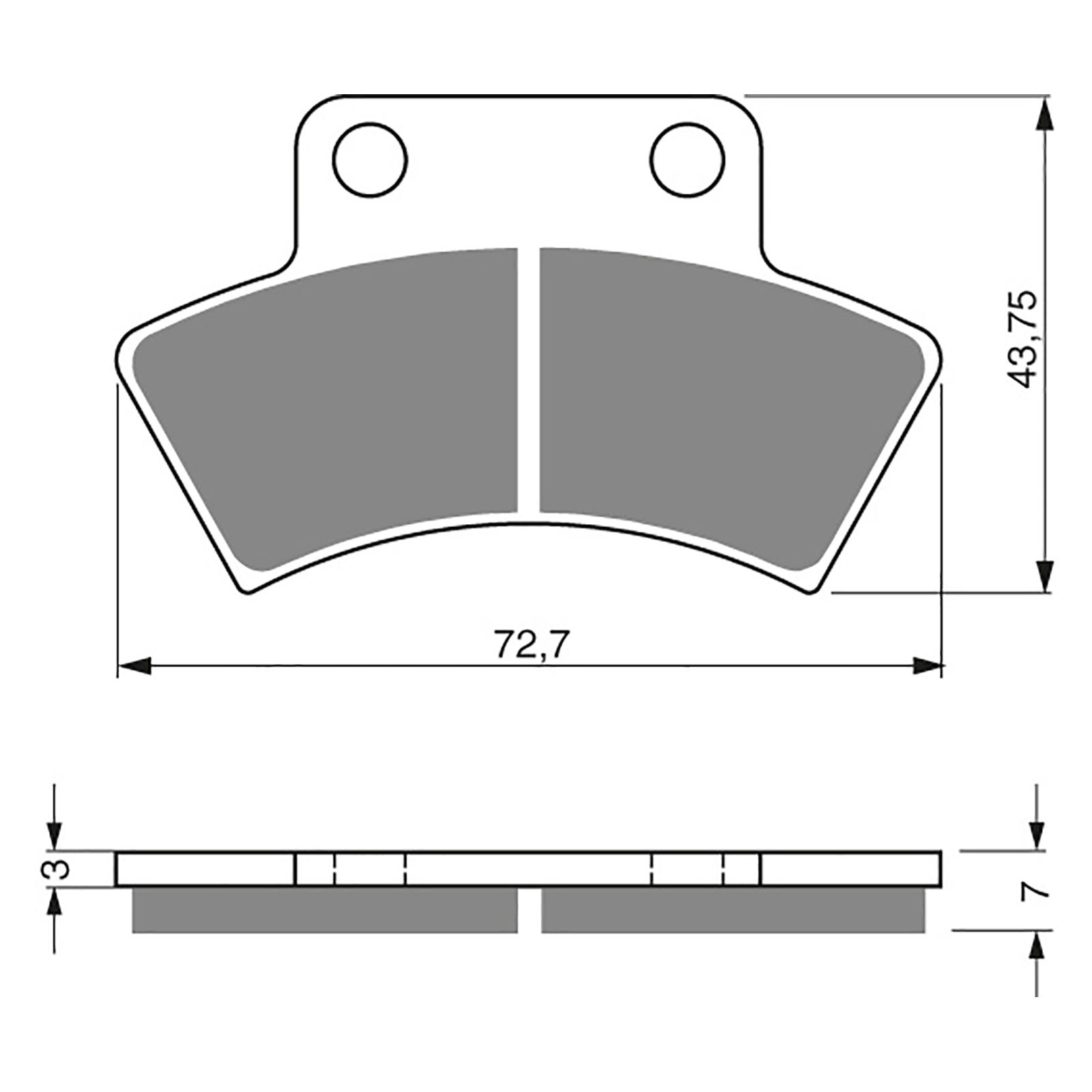 BRAKE PADS GOLDFREN OFFROAD RACING GF216 - K5 ( PR201 ) - Image 1