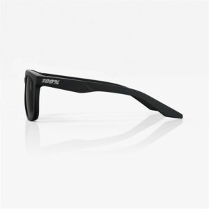 100% Hudson Soft Tact Black Sunglasses Smoke Lens - Image 3