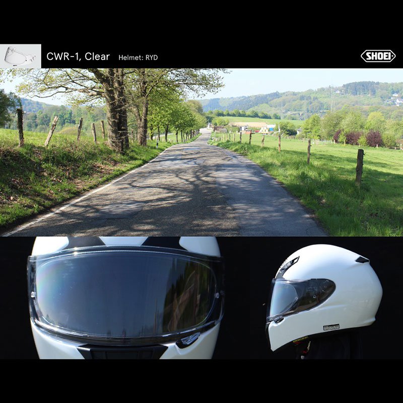 VISOR SHOEI NXR / RYD / X-SPIRIT3 CWR-F CLEAR E6 FLAT