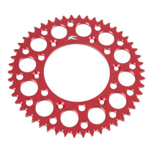 Renthal Sprocket Rear Red 50T Alloy 7075 T6 Grooved - Image 2