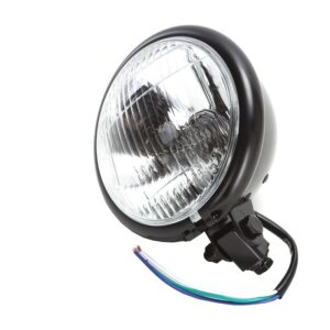 WHITES HEADLIGHT BATES 5 3/4 BTM MNT H4 60/55w BLK - Image 1