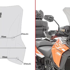 GIVI SCREEN KTM 1290 SUPER ADVENTURE S/R '17-> SMOKED - Image 1