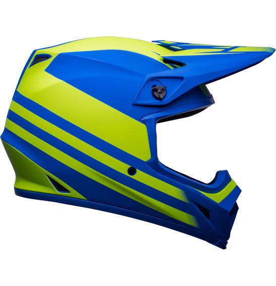 Bell MX-9 Mips Disrupt Motocross Helmet Matte Classic Blue/ Hi-vis Yellow