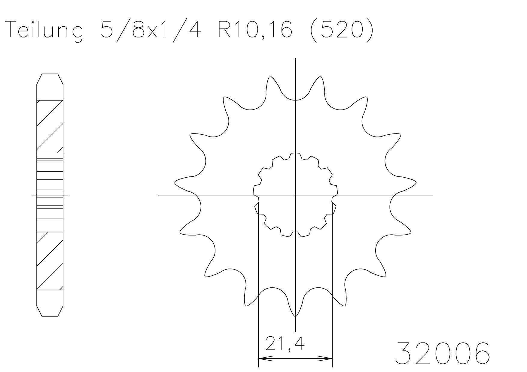 SPROCKET FRONT MOTO MASTER 14T KAWASAKI YAMAHA - Image 1