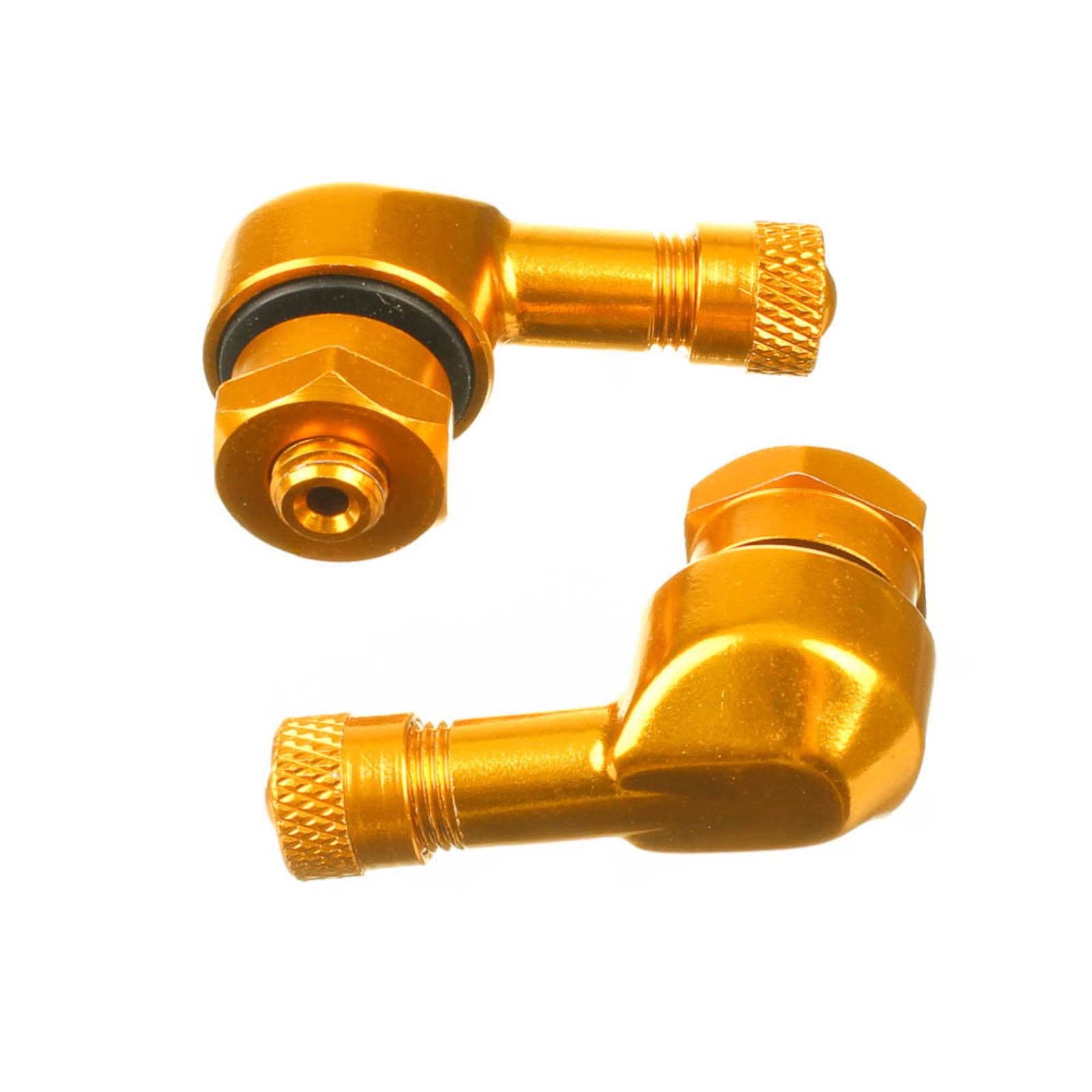 WHITES 90 DEGREE ALLOY VALVES 8.3MM (EURO/YAM) - GLD (PAIR) - Image 1