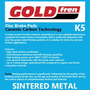 BRAKE PADS GOLDFREN OFFROAD RACING GF284 - S3 ( PBPR394 ) - Image 2