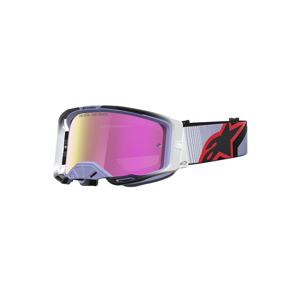 Alpinestars Vision 8 Maven Motocross Goggles Lavender/Black Mirror Pink Lens