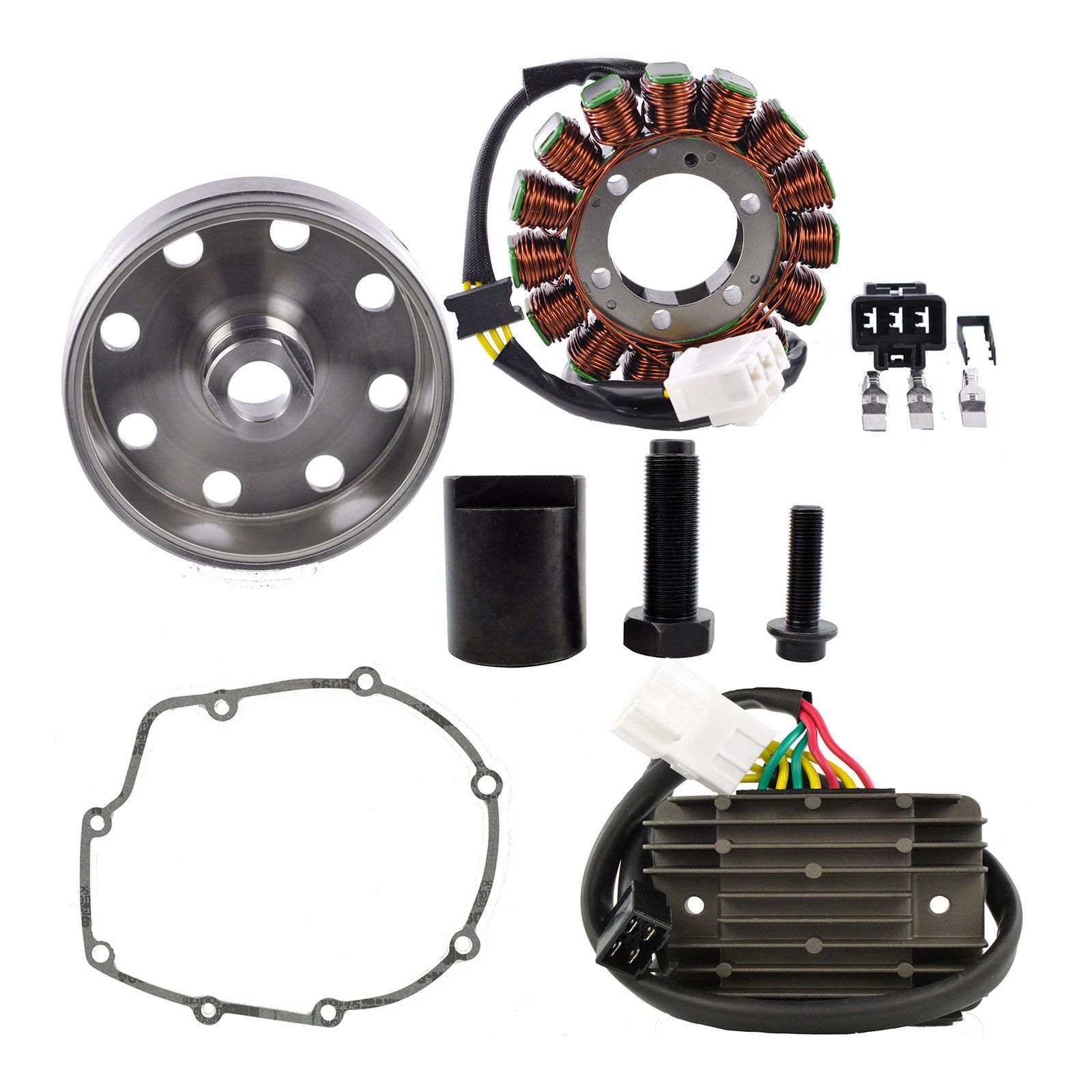STATOR + KOKUSAN FLYWHEEL + REG + PULLER KIT (RMS900-103809) - Image 1