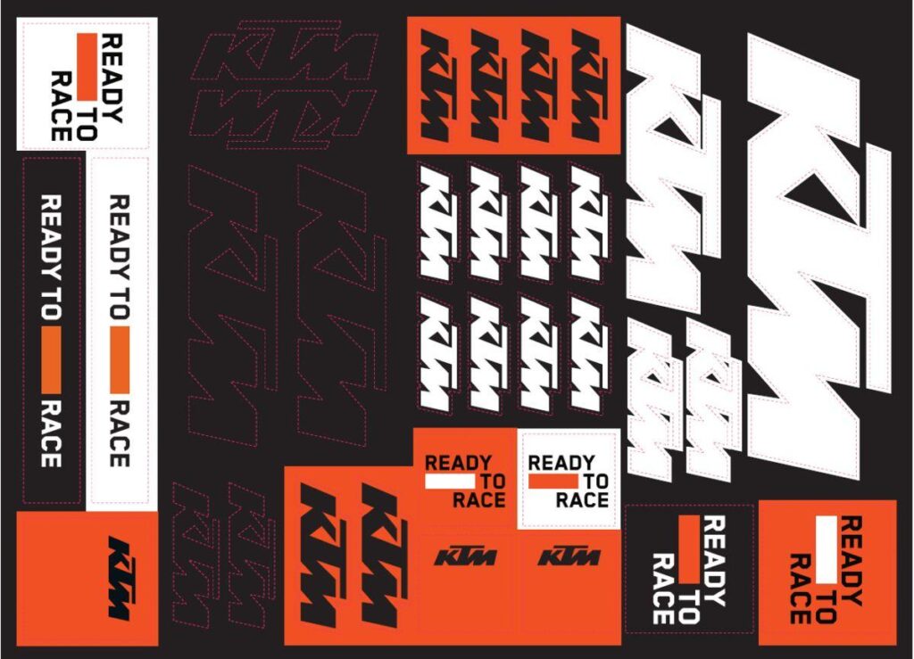 KTM Corpotate sticker Sheet