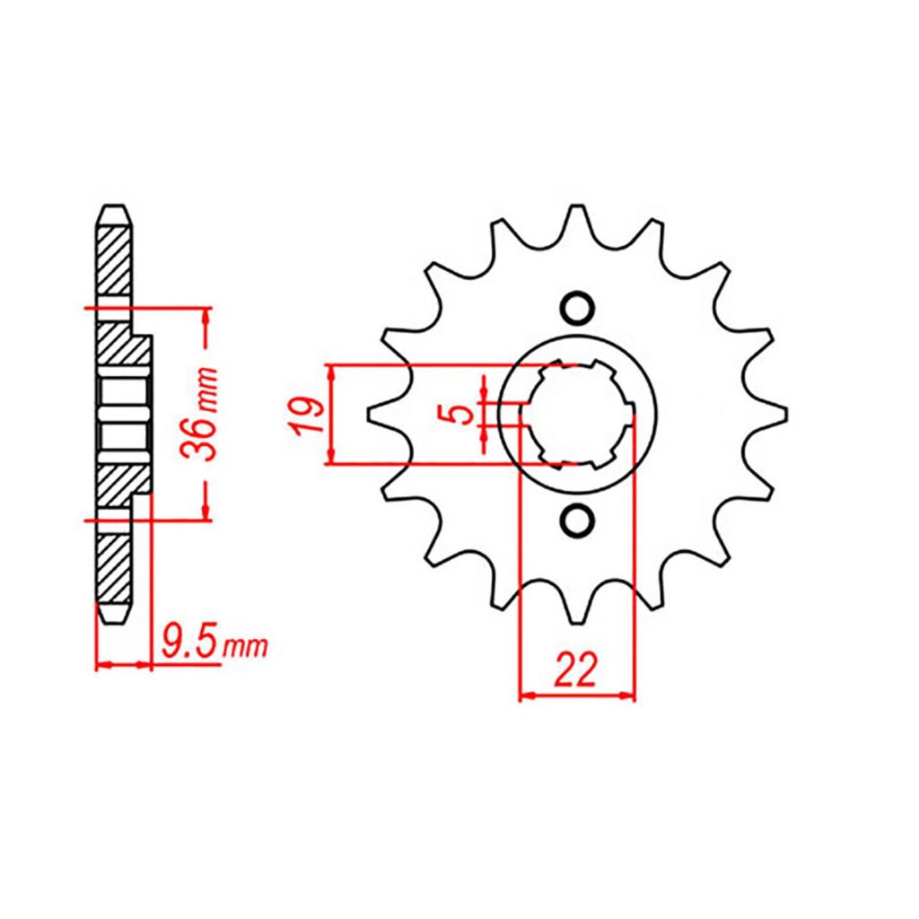 SPKT FRONT OE STEEL 337 15T #520