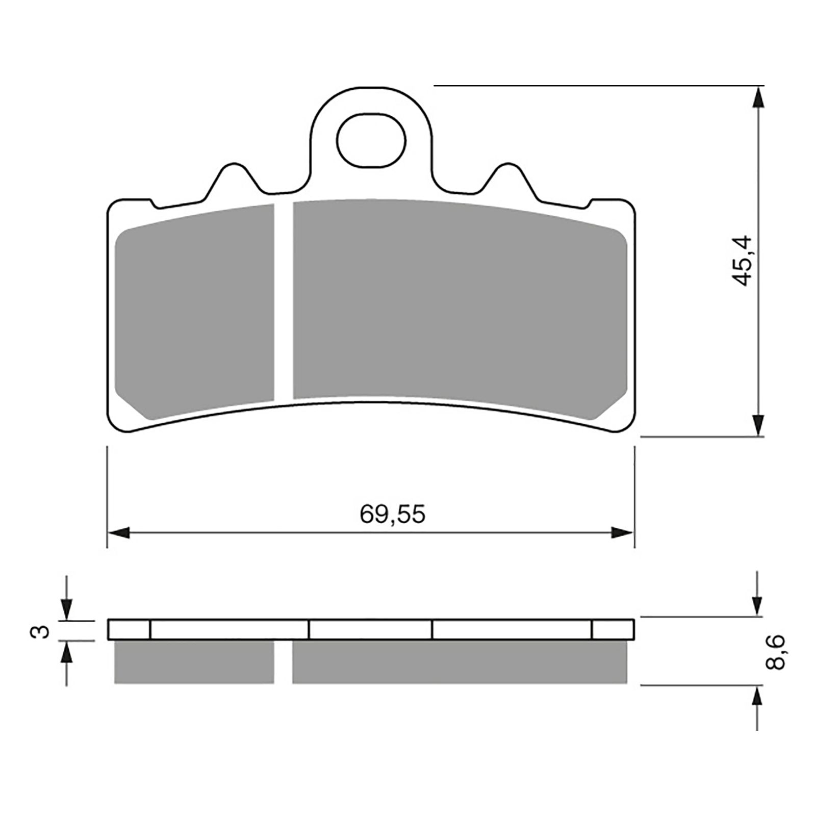 BRAKE PADS GOLDFREN SINTERED SPORTS GF305 - S3 ( PH439 ) - Image 1