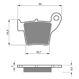 BRAKE PADS GOLDFREN OFFROAD RACING GF176 - K5 ( PR306 ) - Image 1