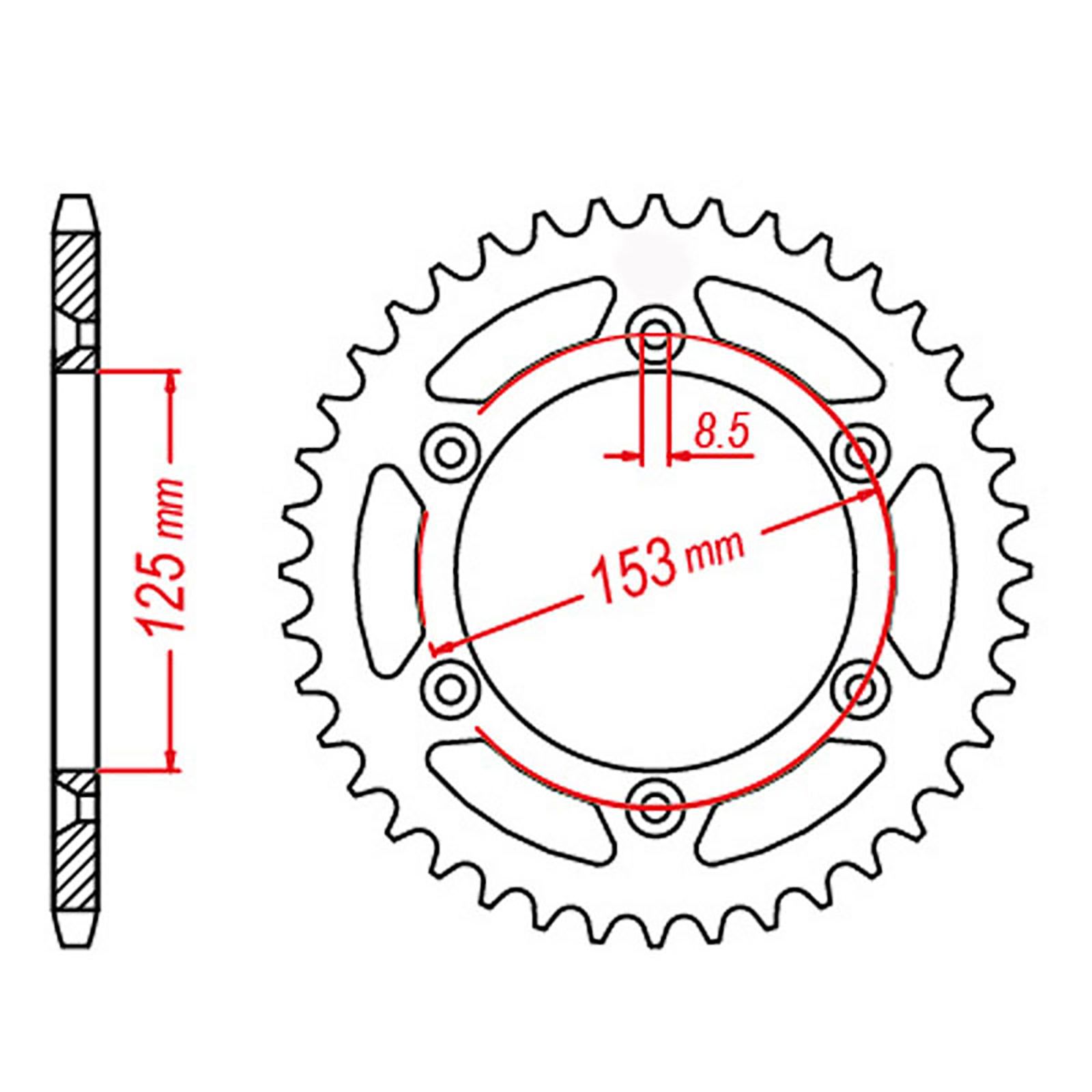 SPKT REAR OE STEEL 210 50T #520 - Image 1